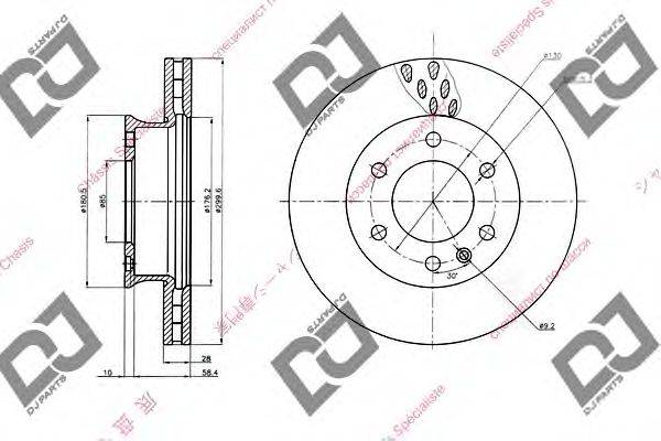 Тормозной диск BD1490 DJ PARTS