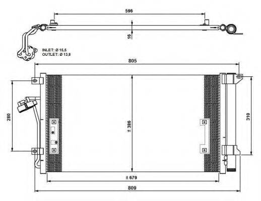 Конденсатор, кондиционер 35639 NRF