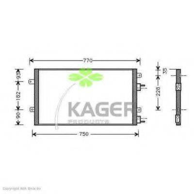 Конденсатор, кондиционер 94-5789 KAGER