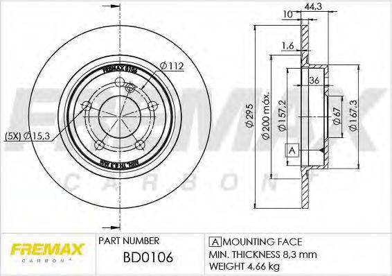 Тормозной диск BD-0106 FREMAX