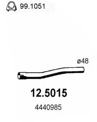 Труба выхлопного газа 12.5015 ASSO