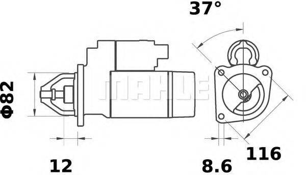 Стартер MS 373 MAHLE ORIGINAL