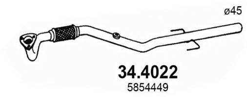 Труба выхлопного газа 34.4022 ASSO