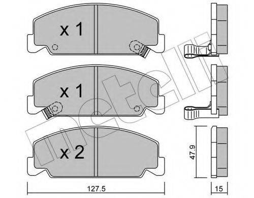 Комплект тормозных колодок, дисковый тормоз 22-0383-0 METELLI