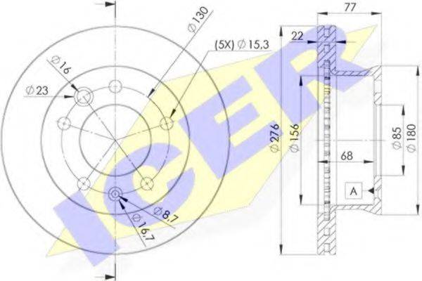 Тормозной диск 78BD0181-1 ICER