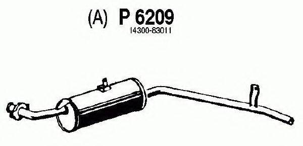 Глушитель выхлопных газов конечный P6209 FENNO