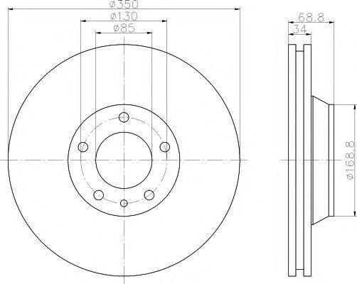 Тормозной диск MDC1611L MINTEX