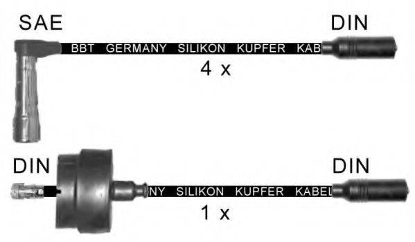 Комплект проводов зажигания ZK1038 BBT