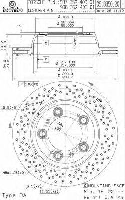 Тормозной диск 09.8890.21 BREMBO