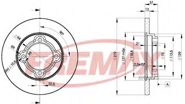 BD-3252 FREMAX Тормозной диск BD-3252 FREMAX