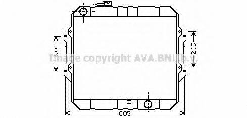 Радиатор, охлаждение двигателя TO2371 AVA QUALITY COOLING