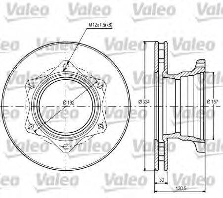 Тормозной диск 187109 VALEO