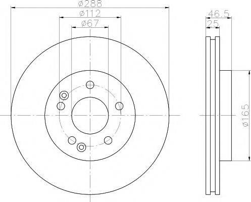 Тормозной диск 8DD 355 104-291 HELLA PAGID