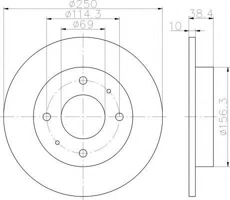 Тормозной диск 8DD 355 111-531 HELLA PAGID