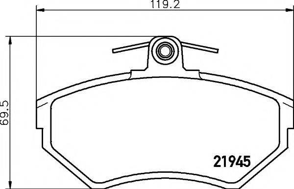 21945/19,1мм Тормозные колодки PAGID T5098 PAGID