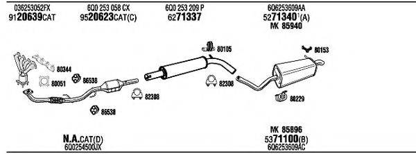 Система выпуска ОГ SET16809A WALKER