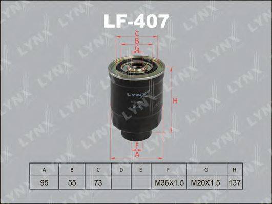 Фильтр топливный LF-407 LYNXauto