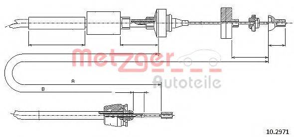 Трос, управление сцеплением 10.2971 METZGER