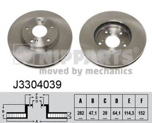 Тормозной диск J3304039 NIPPARTS