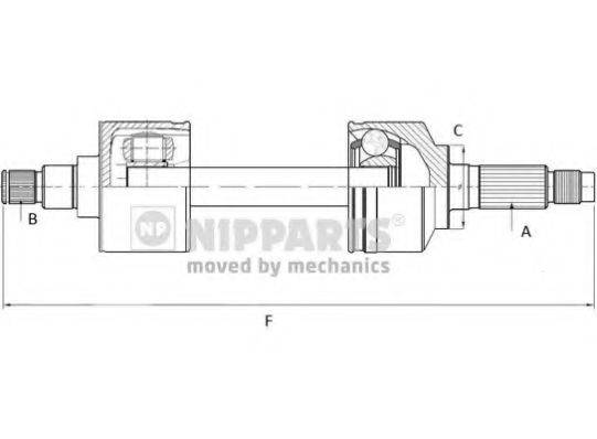 Приводной вал N2801008 NIPPARTS