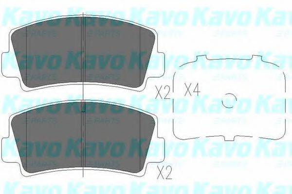 Комплект тормозных колодок, дисковый тормоз KBP-4552 KAVO PARTS