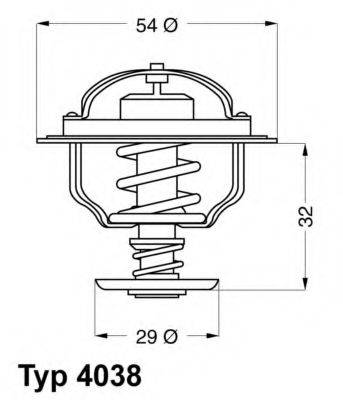 Термостат, охлаждающая жидкость 4038.76D WAHLER