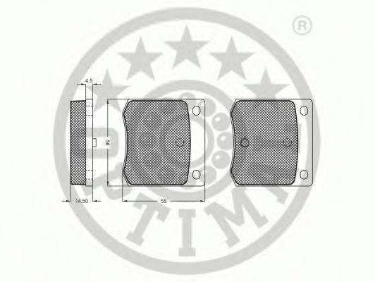 Комплект тормозных колодок, дисковый тормоз 9236 OPTIMAL