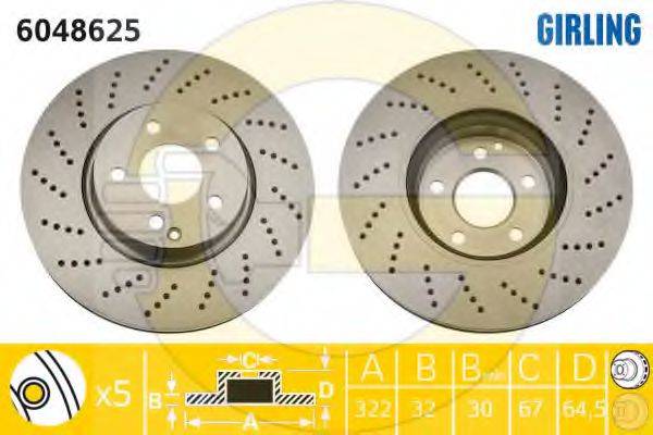 Тормозной диск 6048625 GIRLING