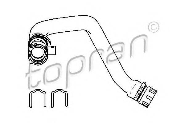 Шланг радиатора 501 567 TOPRAN