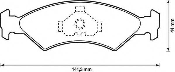 Комплект тормозных колодок, дисковый тормоз 301043 VALEO