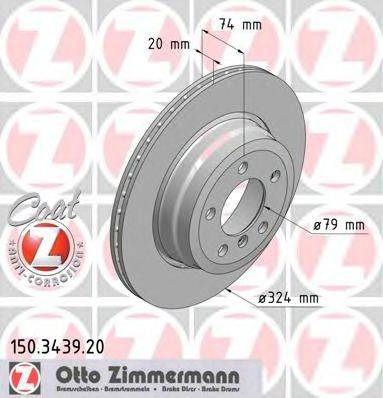 Тормозной диск 150.3439.20 ZIMMERMANN