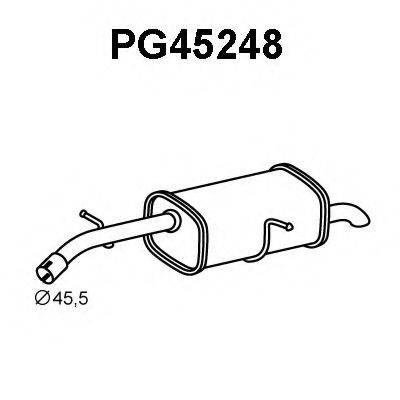 Глушитель выхлопных газов конечный PG45248 VENEPORTE