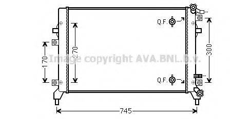 Радиатор, охлаждение двигателя VW2326 AVA QUALITY COOLING