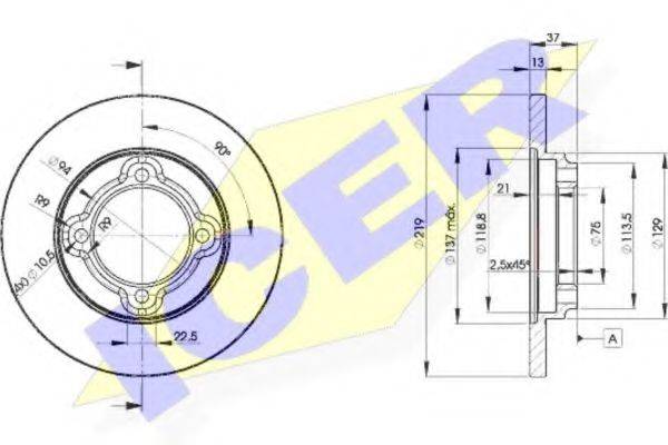 78BD3252-2 ICER Тормозной диск 78BD3252-2 ICER