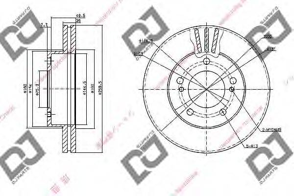 Тормозной диск BD1068 DJ PARTS