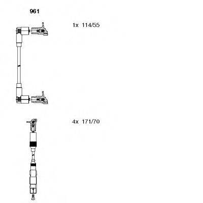 Комплект проводов зажигания 961 BREMI
