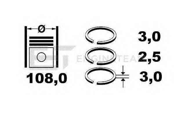 Комплект поршневых колец R1003000 ET ENGINETEAM