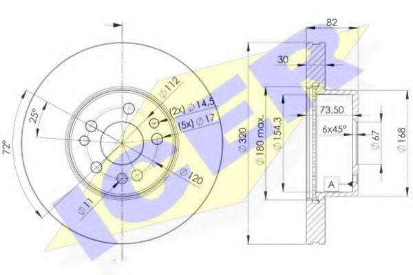 Тормозной диск 78BD0212-2 ICER