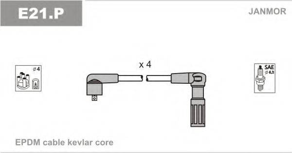 Комплект проводов зажигания E21.P JANMOR