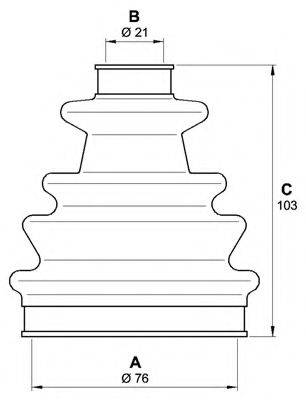 Комплект пылника, приводной вал 13-0200 METELLI