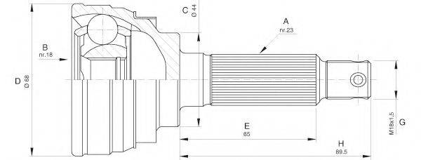 Шарнирный комплект, приводной вал CVJ5584.10 OPEN PARTS