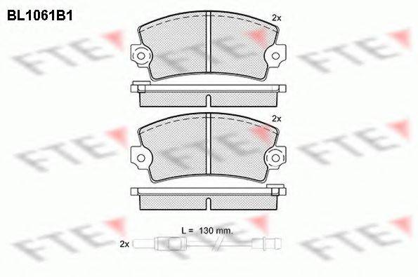 Комплект тормозных колодок, дисковый тормоз BL1061B1 FTE