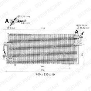 Конденсатор, кондиционер TSP0225350 DELPHI