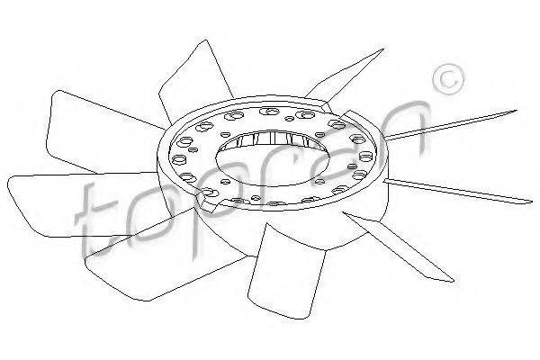 Крыльчатка вентилятора, охлаждение двигателя 500 899 TOPRAN