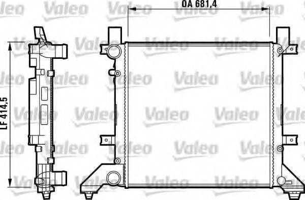 Радиатор, охлаждение двигателя 731605 VALEO