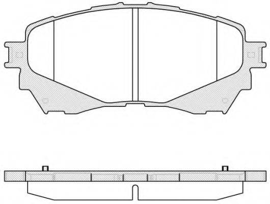 Комплект тормозных колодок, дисковый тормоз 21538.04 ROADHOUSE