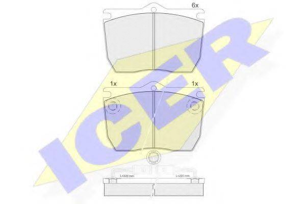 Комплект тормозных колодок 161032 ICER