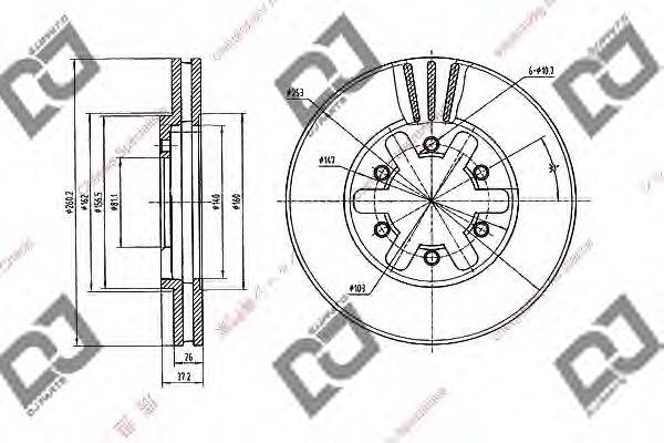 Тормозной диск BD2055 DJ PARTS