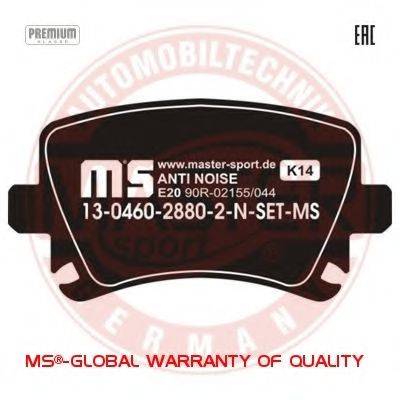 Комплект тормозных колодок, дисковый тормоз 13046028802N-SET-MS MASTER-SPORT