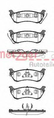 Комплект тормозных колодок 0698.01 METZGER